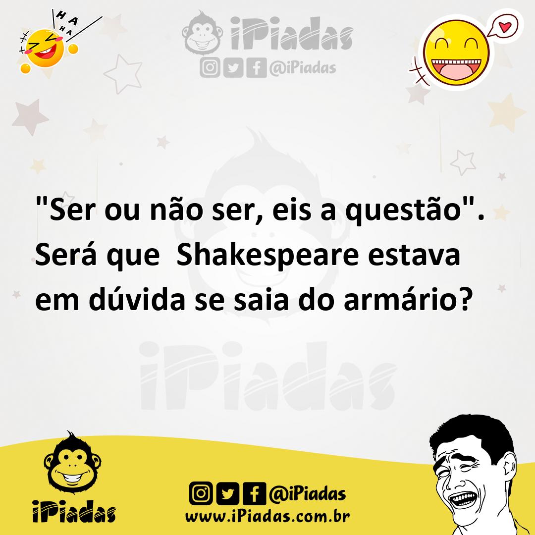Ilustração de "Ser ou não ser, eis a questão". Será que Shakespeare estava em dúvida... no iPiadas
