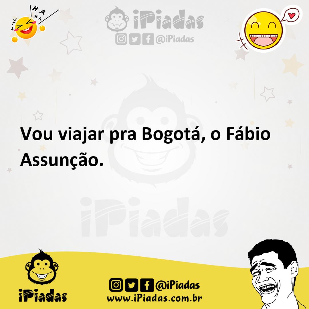 Ilustração de Vou viajar pra Bogotá, o Fábio Assunção. no iPiadas
