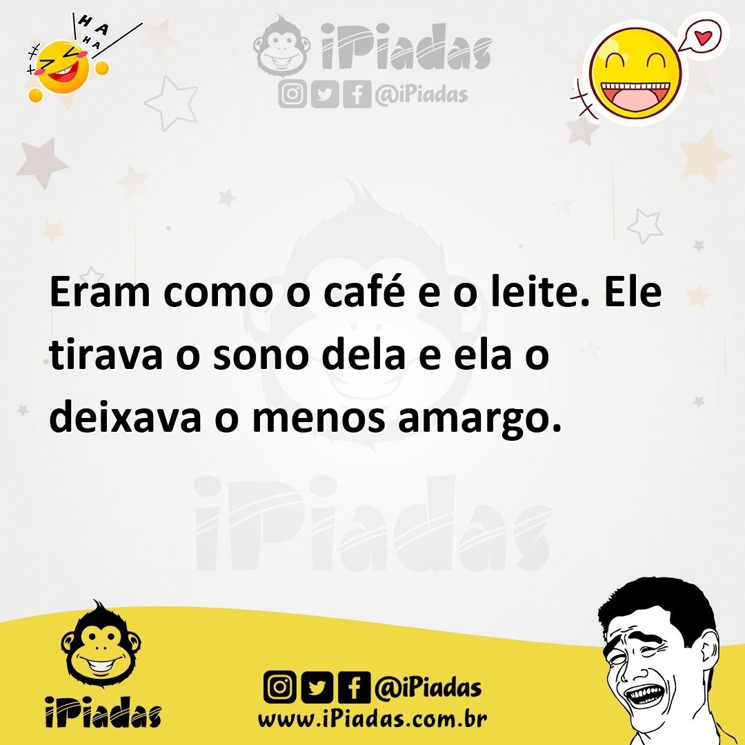 Ilustração de Eram como o café e o leite. Ele tirava o sono dela e ela o deixava o m... no iPiadas