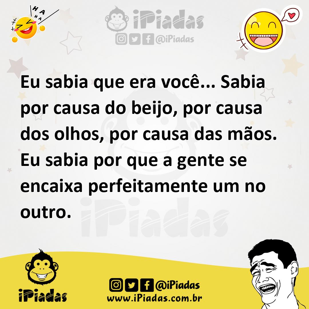 Ilustração de Eu sabia que era você... Sabia por causa do beijo, por causa dos olhos... no iPiadas