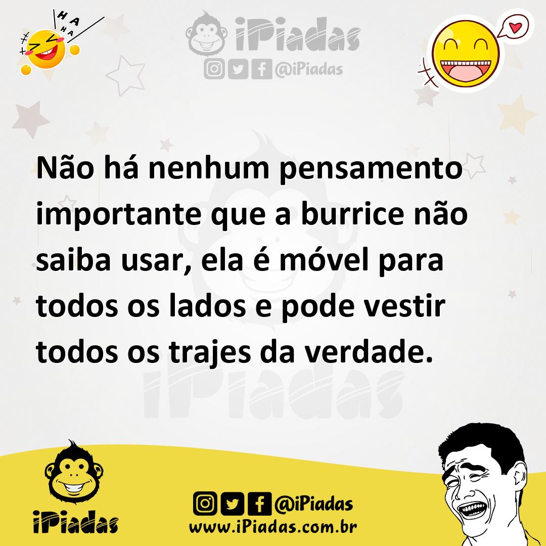 Ilustração de Não há nenhum pensamento importante que a burrice não saiba usar, ela... no iPiadas