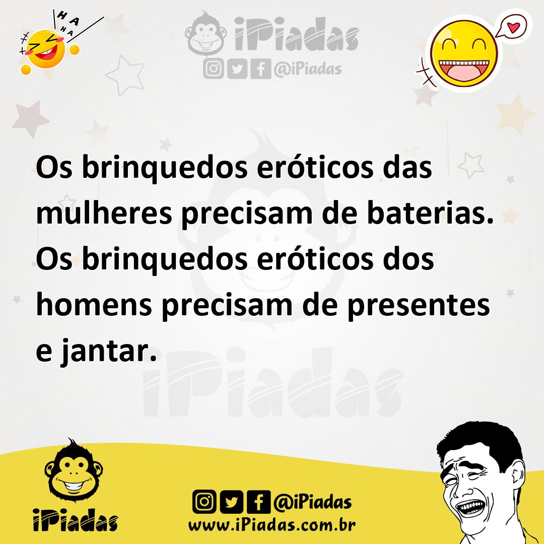 Ilustração de Os brinquedos eróticos das mulheres precisam de baterias. Os brinquedo... no iPiadas