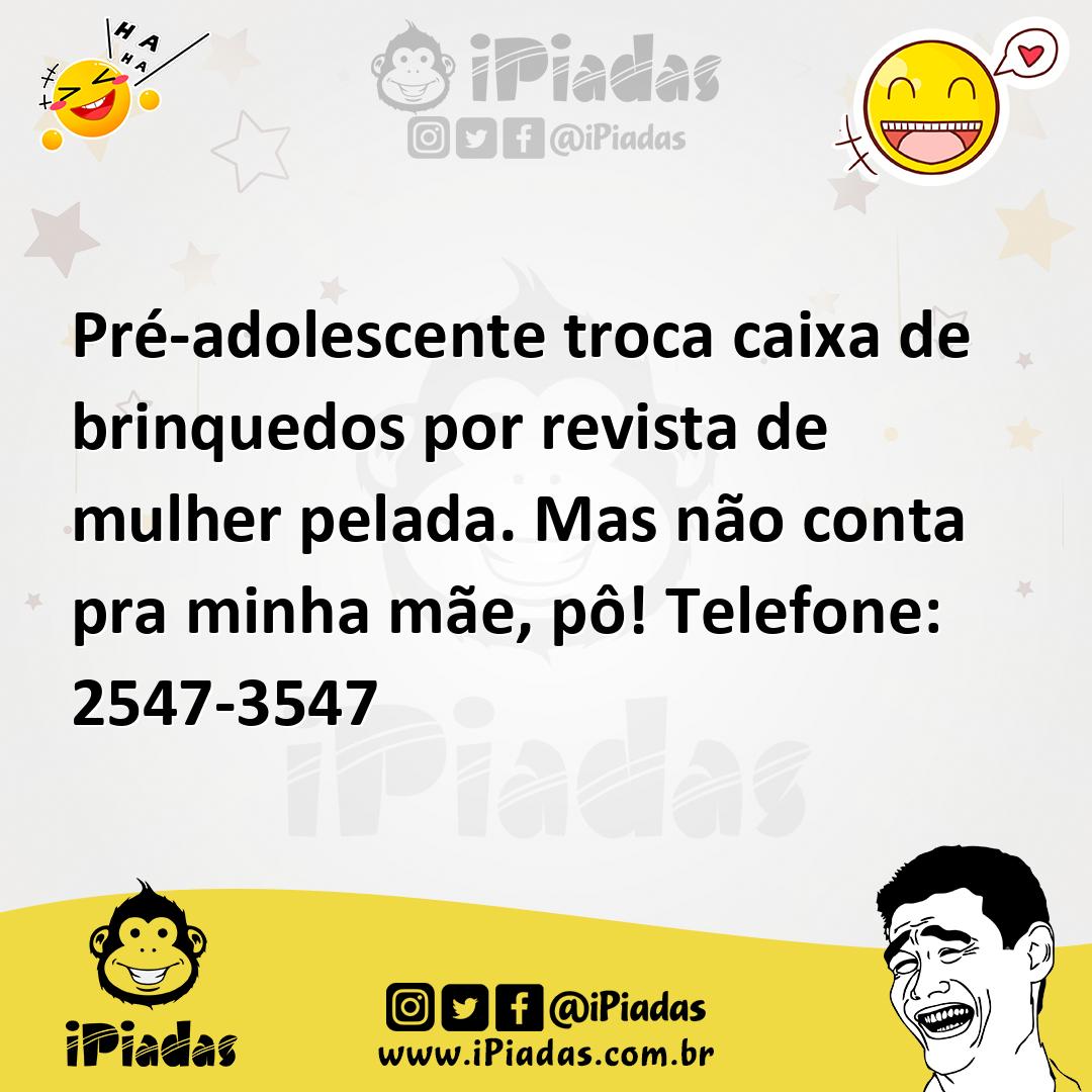 Ilustração de Pré-adolescente troca caixa de brinquedos por revista de mulher pelada... no iPiadas