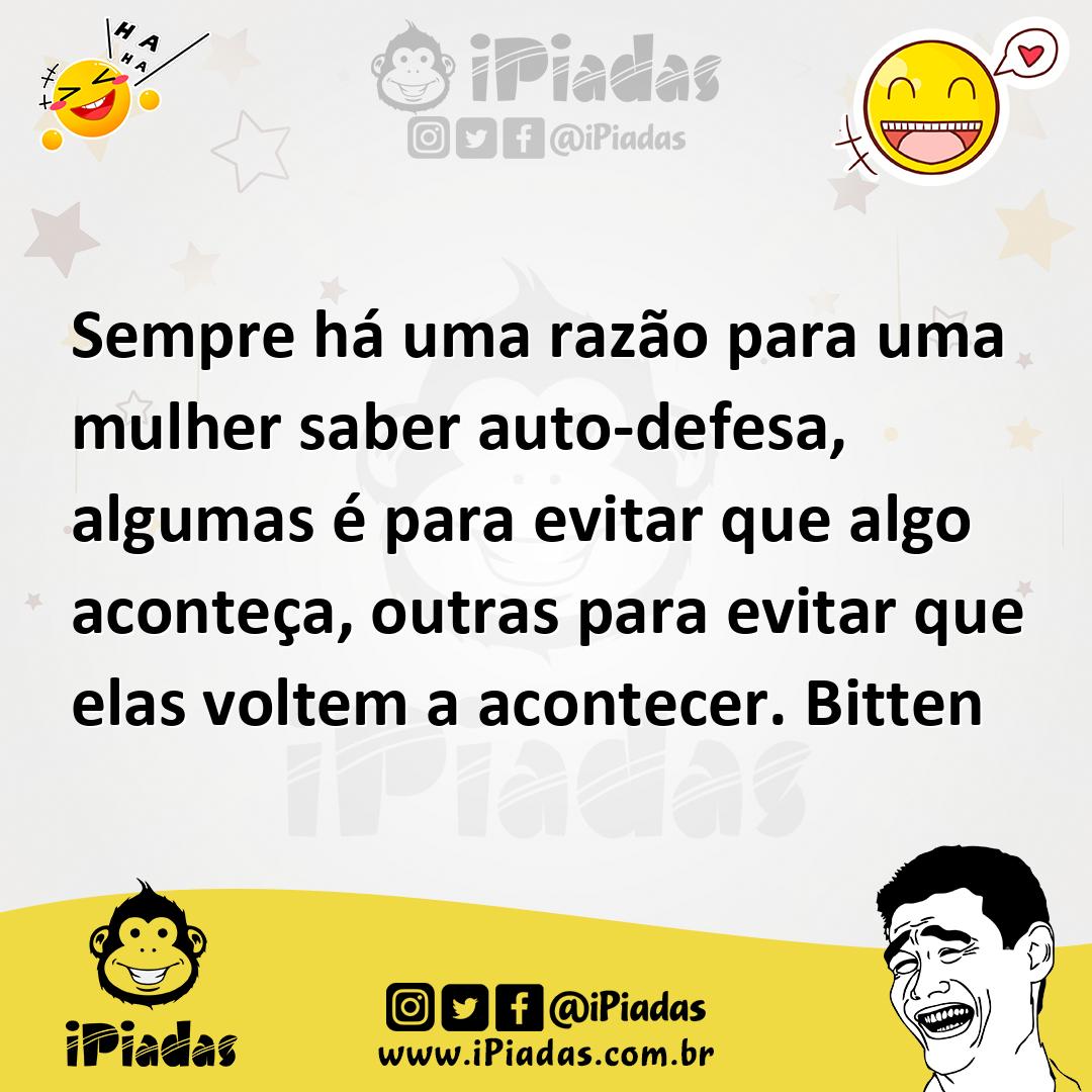 Ilustração de Sempre há uma razão para uma mulher saber auto-defesa, algumas é para... no iPiadas