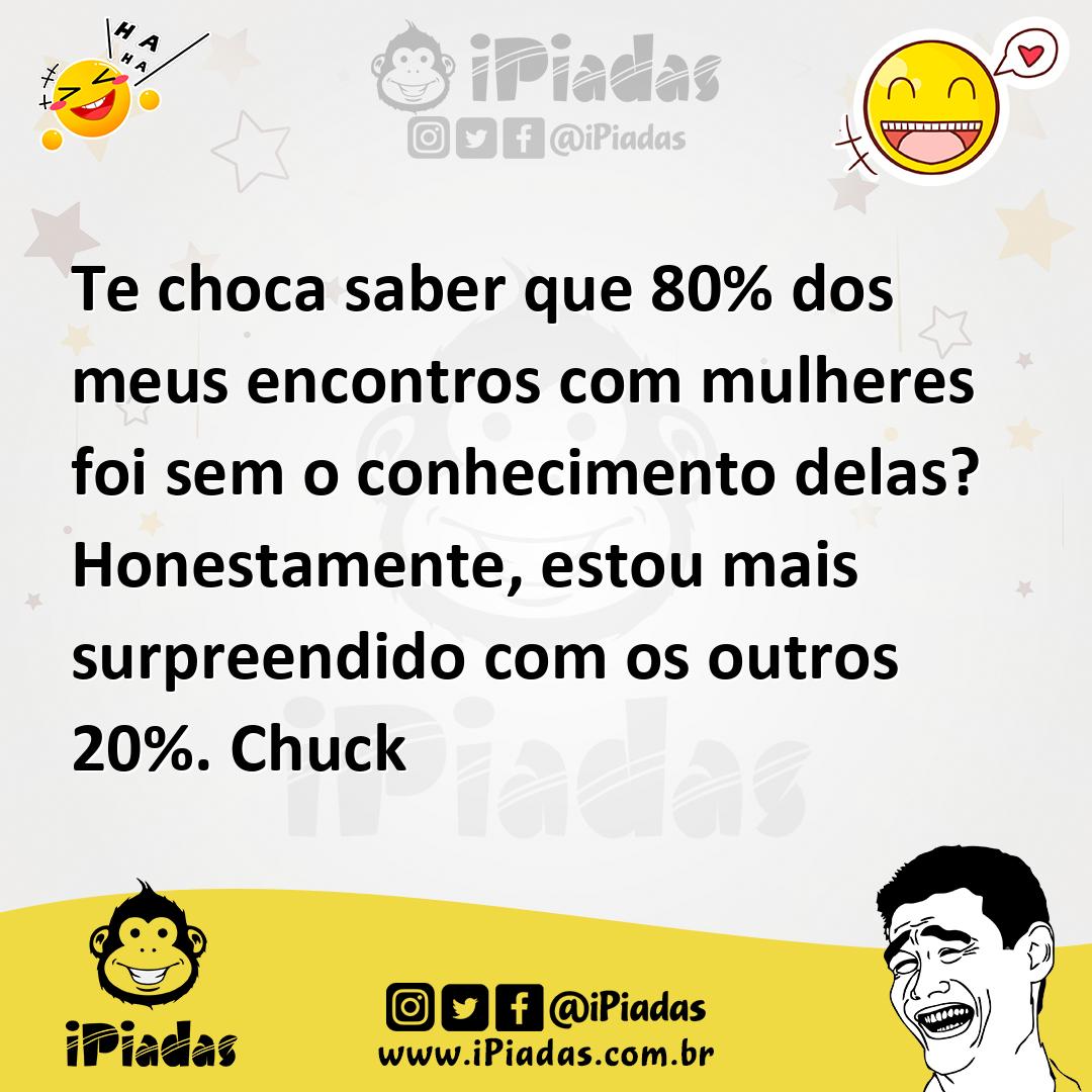 Ilustração de Te choca saber que 80% dos meus encontros com mulheres foi sem o conhe... no iPiadas