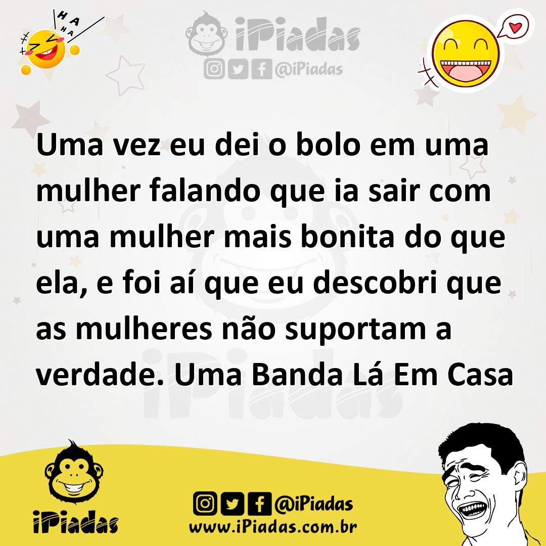 Ilustração de Uma vez eu dei o bolo em uma mulher falando que ia sair com uma mulher... no iPiadas