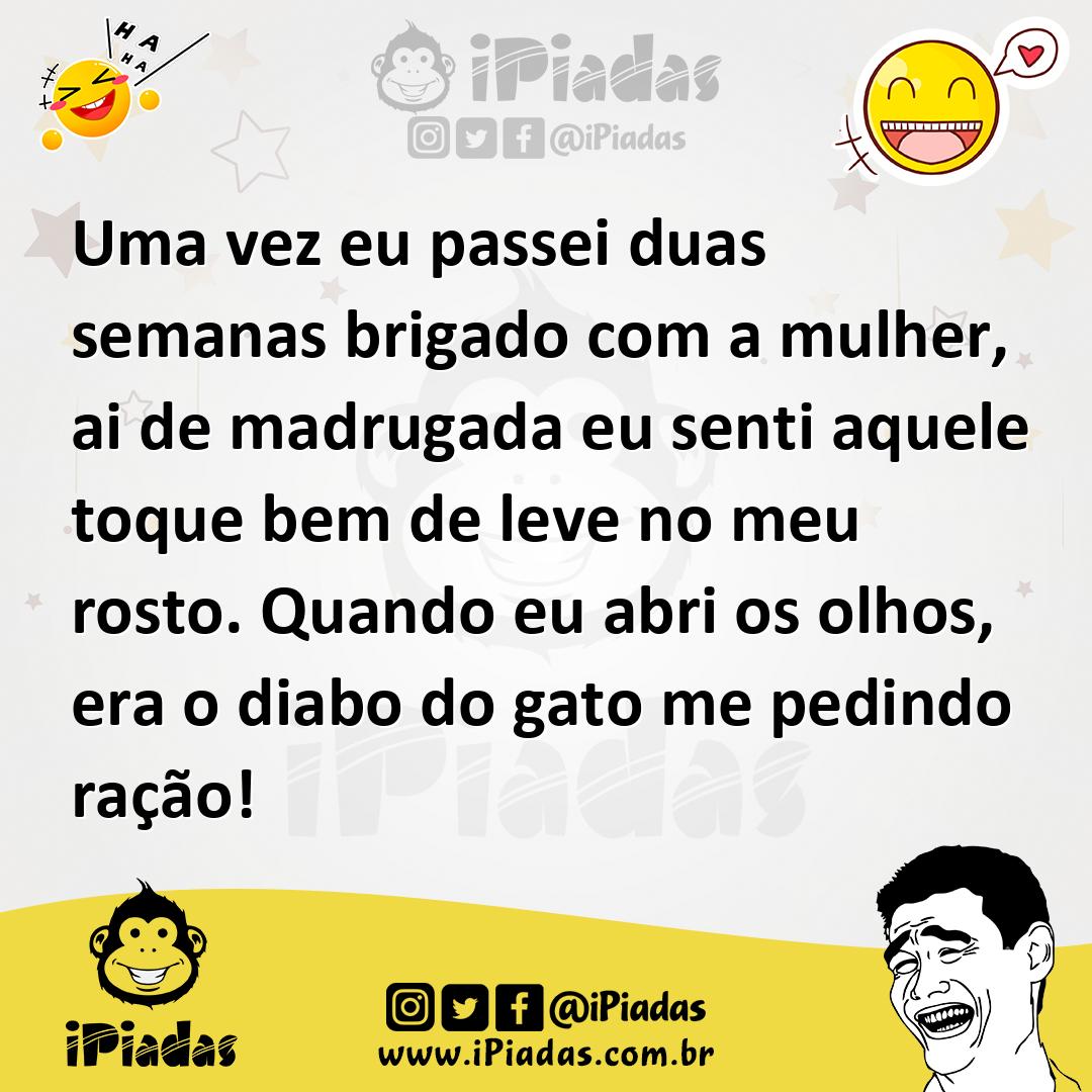 Ilustração de Uma vez eu passei duas semanas brigado com a mulher, ai de madrugada e... no iPiadas