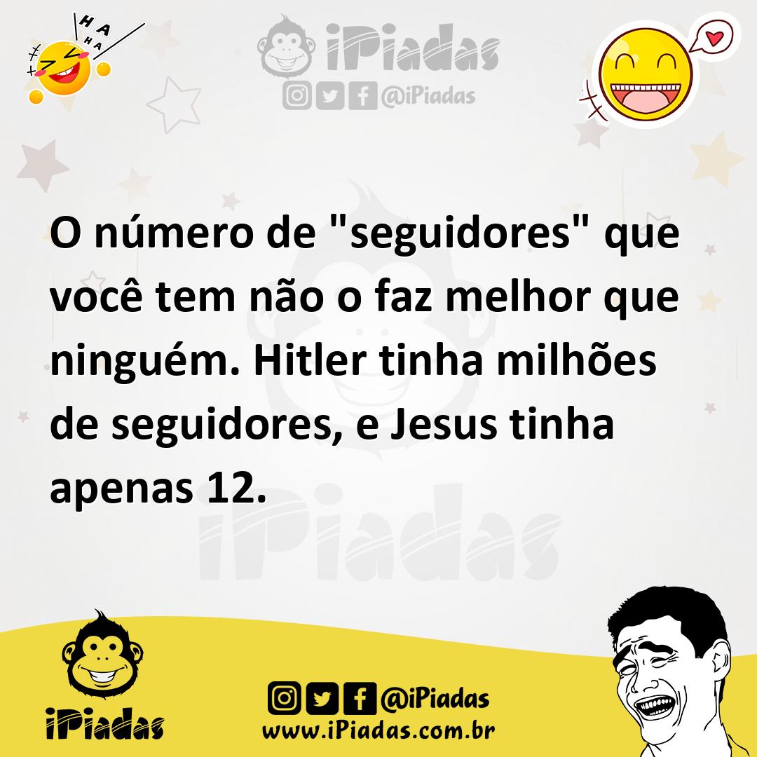 Ilustração de O número de "seguidores" que você tem não o faz melhor que ninguém. Hi... no iPiadas