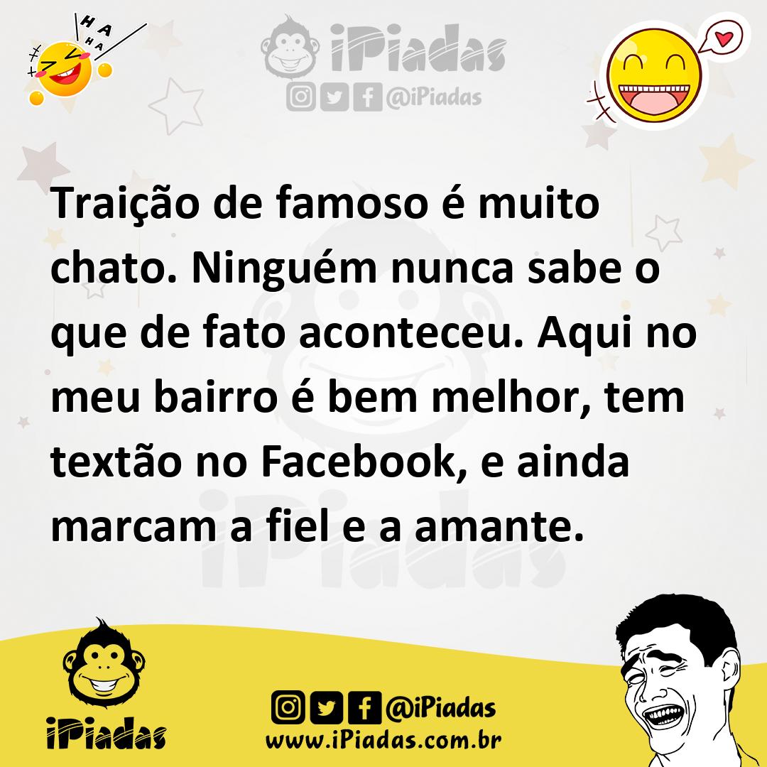 Ilustração de Traição de famoso é muito chato. Ninguém nunca sabe o que de fato acon... no iPiadas