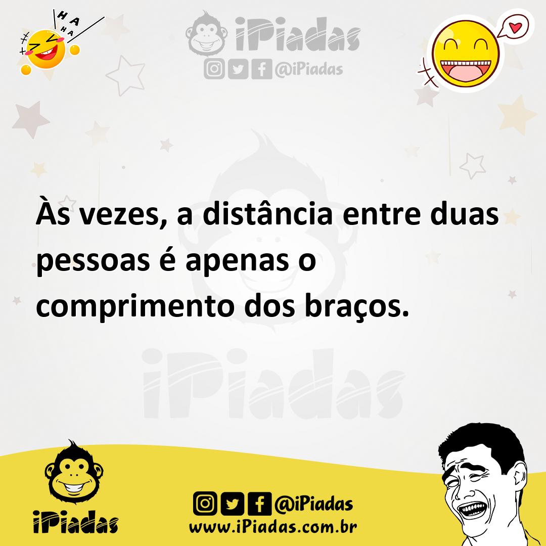 Ilustração de Às vezes, a distância entre duas pessoas é apenas o comprimento dos br... no iPiadas
