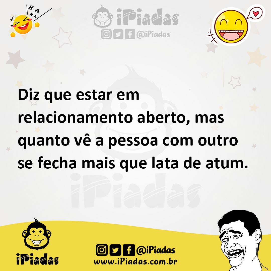 Ilustração de Diz que estar em relacionamento aberto, mas quanto vê a pessoa com out... no iPiadas