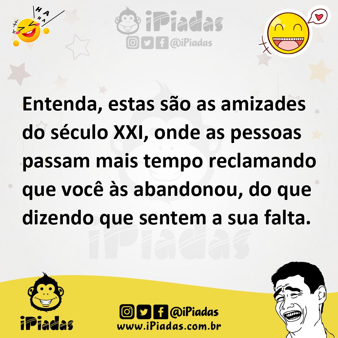 Ilustração de Entenda, estas são as amizades do século XXI, onde as pessoas passam m... no iPiadas