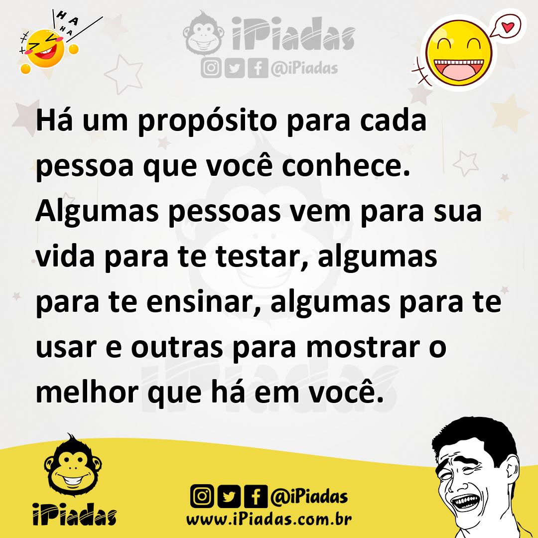 Ilustração de Há um propósito para cada pessoa que você conhece. Algumas pessoas vem... no iPiadas