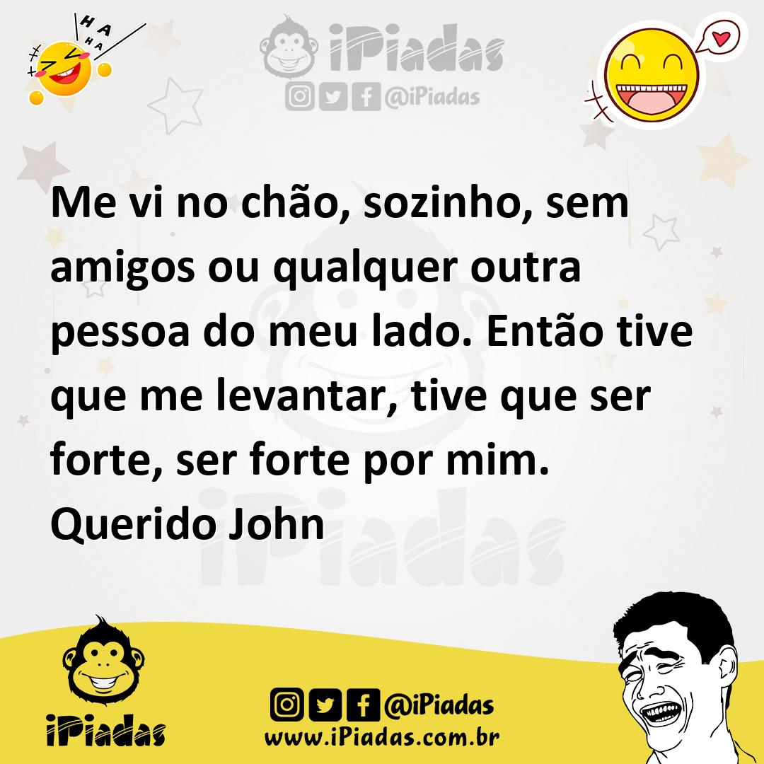 Ilustração de Me vi no chão, sozinho, sem amigos ou qualquer outra pessoa do meu lad... no iPiadas