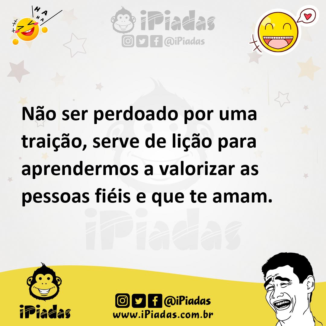 Ilustração de Não ser perdoado por uma traição, serve de lição para aprendermos a va... no iPiadas