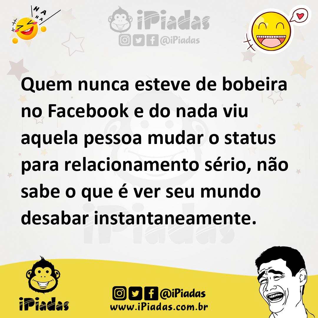 Ilustração de Quem nunca esteve de bobeira no Facebook e do nada viu aquela pessoa m... no iPiadas