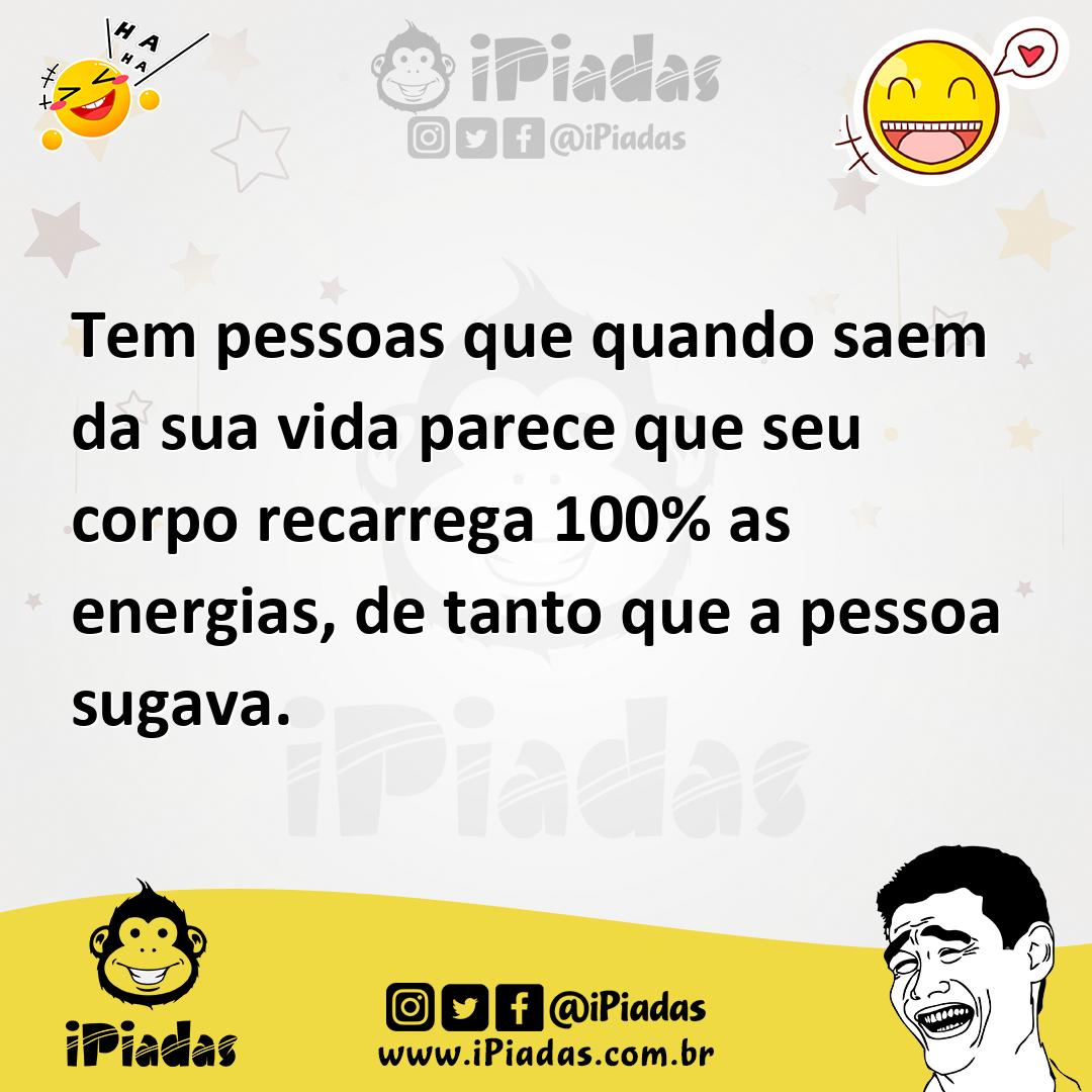 Ilustração de Tem pessoas que quando saem da sua vida parece que seu corpo recarrega... no iPiadas