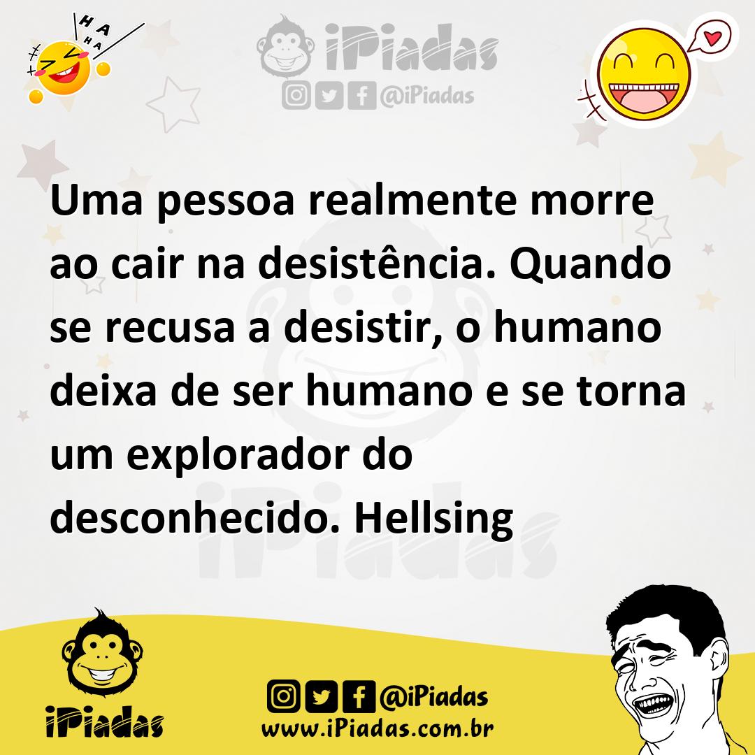 Ilustração de Uma pessoa realmente morre ao cair na desistência. Quando se recusa a... no iPiadas