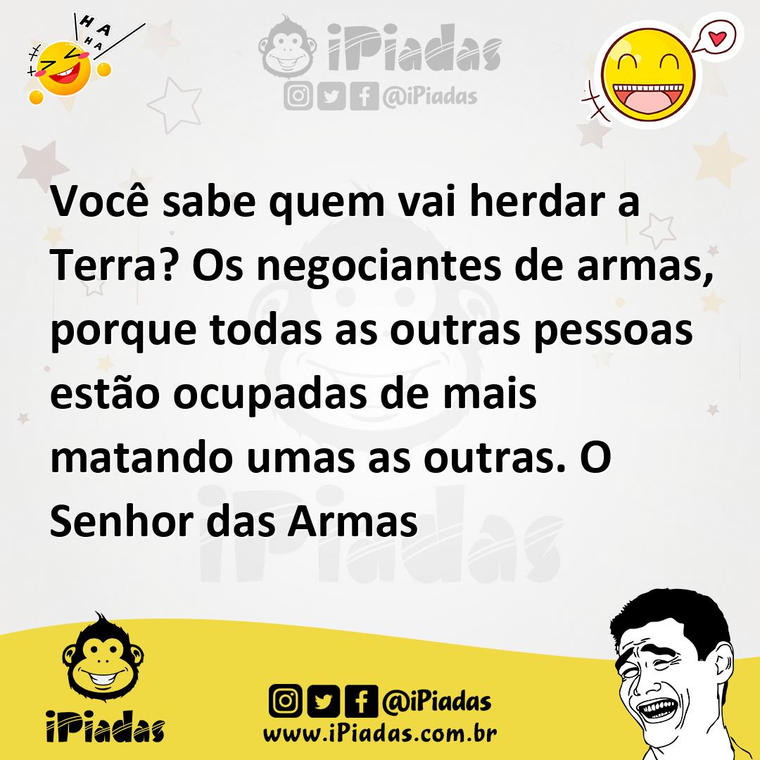 Ilustração de Você sabe quem vai herdar a Terra? Os negociantes de armas, porque tod... no iPiadas