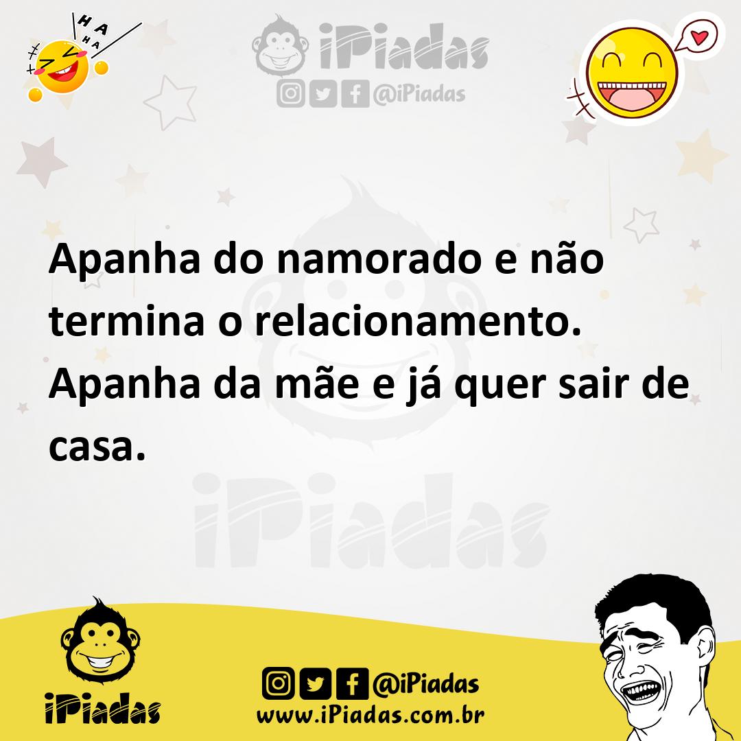Ilustração de Apanha do namorado e não termina o relacionamento. Apanha da mãe e já... no iPiadas