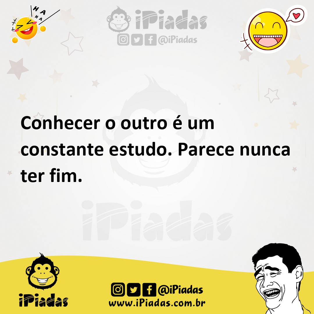 Ilustração de Conhecer o outro é um constante estudo. Parece nunca ter fim. no iPiadas