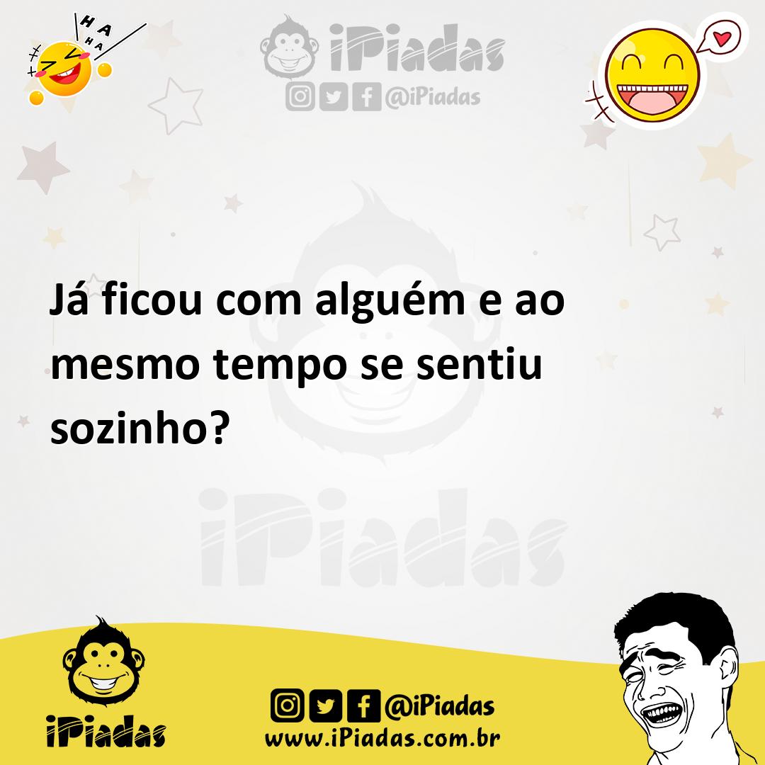 Ilustração de Já ficou com alguém e ao mesmo tempo se sentiu sozinho? no iPiadas