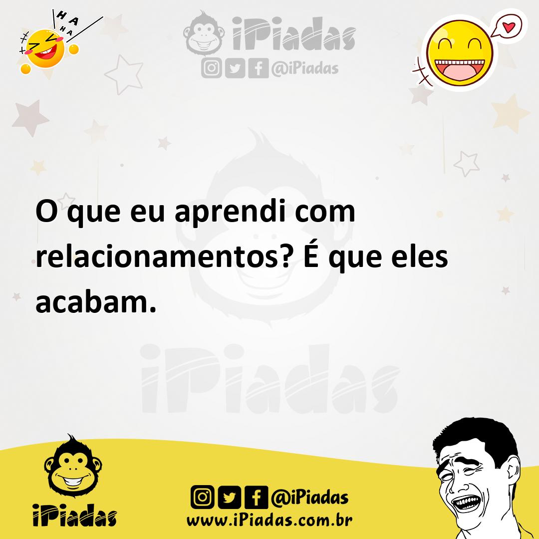 Ilustração de O que eu aprendi com relacionamentos? É que eles acabam. no iPiadas