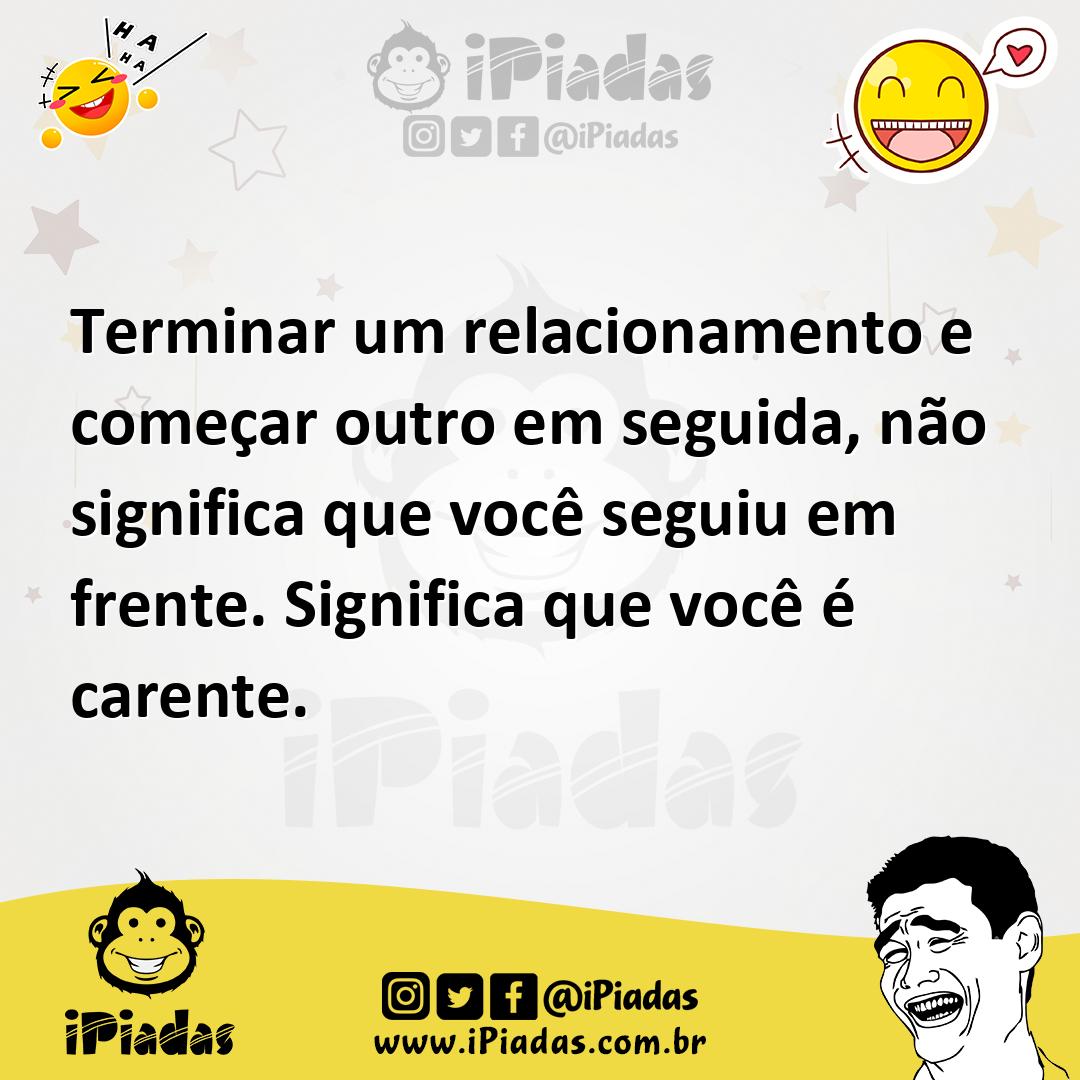 Ilustração de Terminar um relacionamento e começar outro em seguida, não significa q... no iPiadas