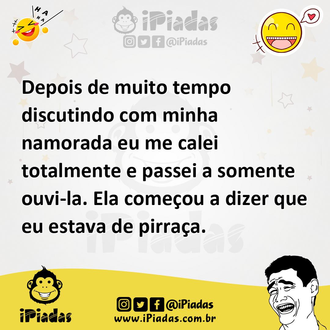 Ilustração de Depois de muito tempo discutindo com minha namorada eu me calei totalm... no iPiadas