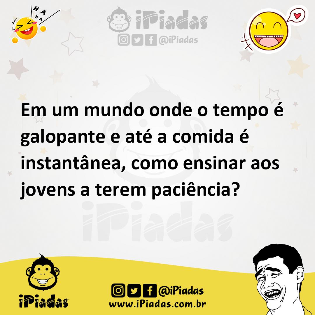 Ilustração de Em um mundo onde o tempo é galopante e até a comida é instantânea, com... no iPiadas