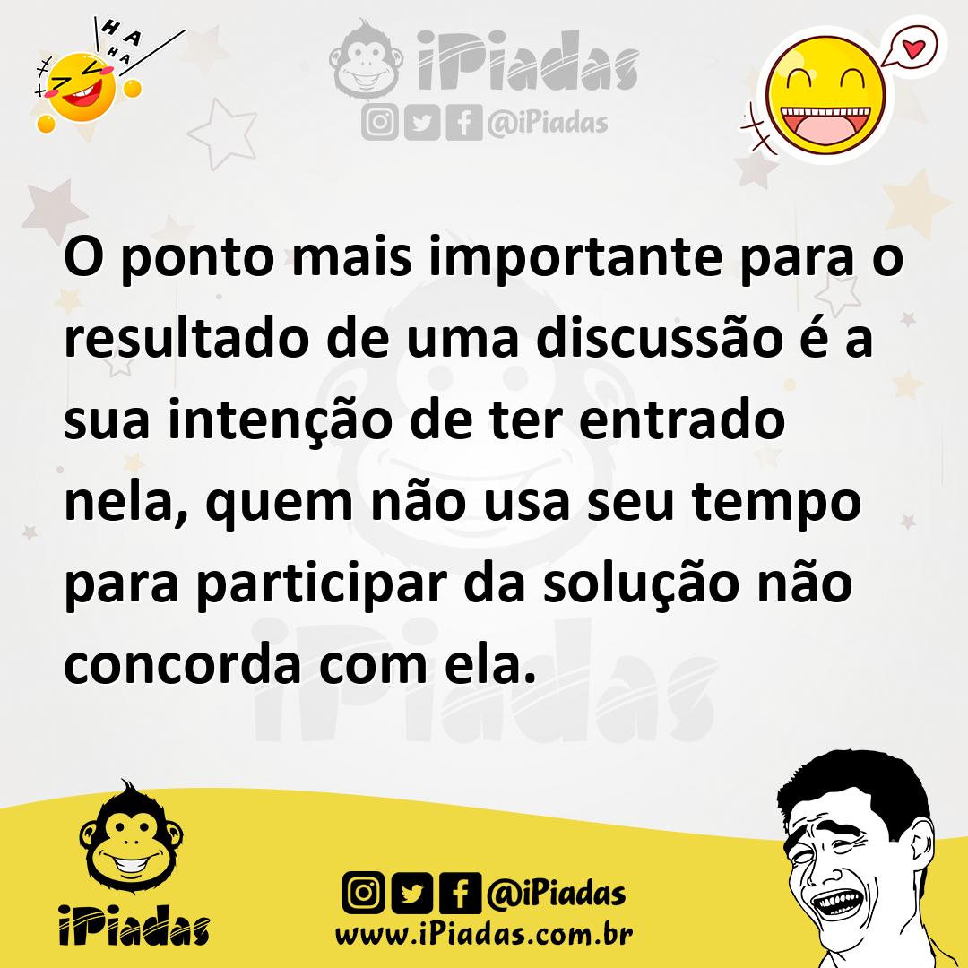 Ilustração de O ponto mais importante para o resultado de uma discussão é a sua inte... no iPiadas