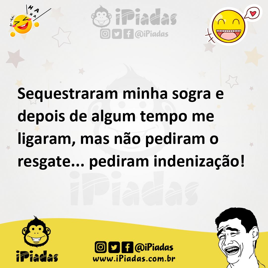 Ilustração de Sequestraram minha sogra e depois de algum tempo me ligaram, mas não p... no iPiadas