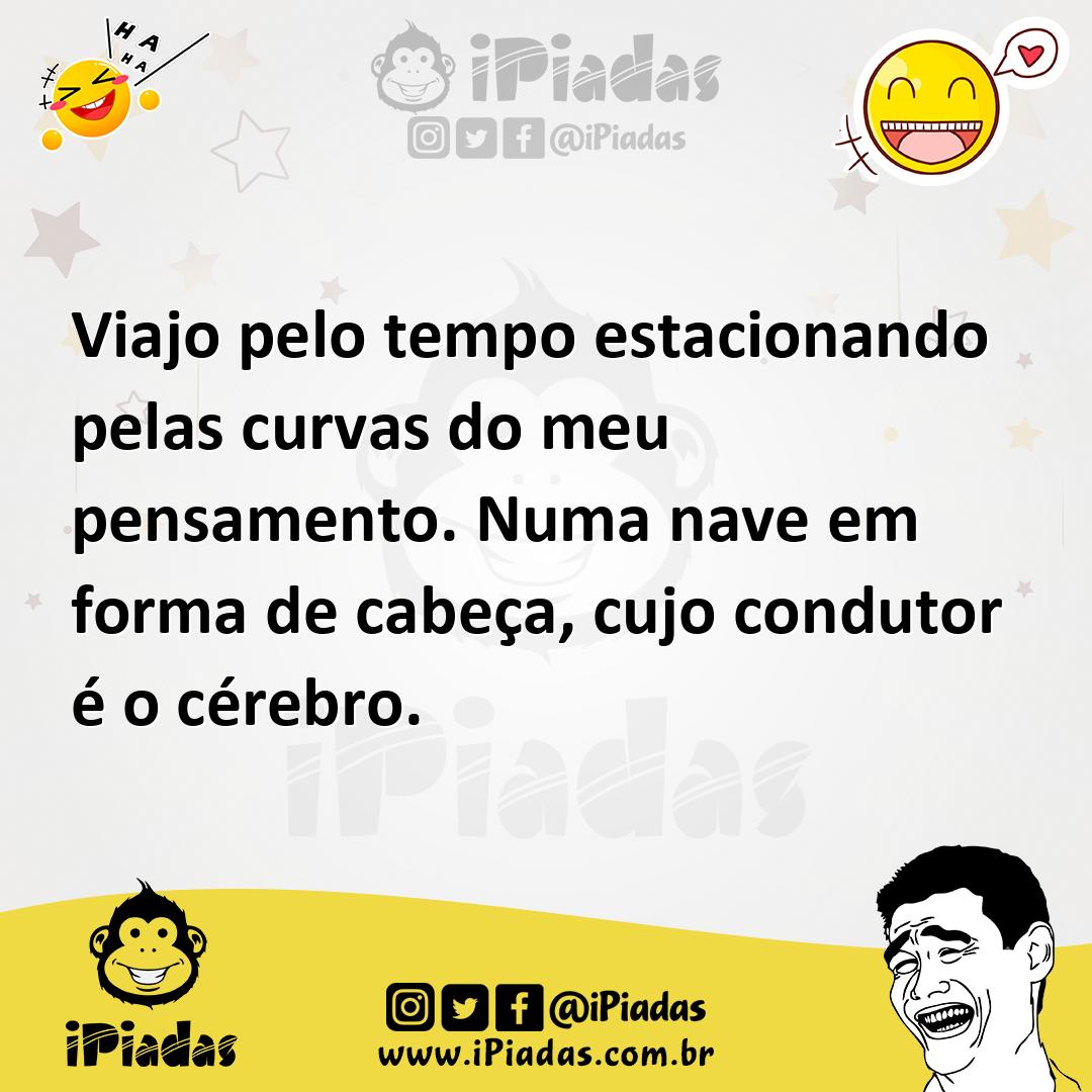 Ilustração de Viajo pelo tempo estacionando pelas curvas do meu pensamento. Numa nav... no iPiadas