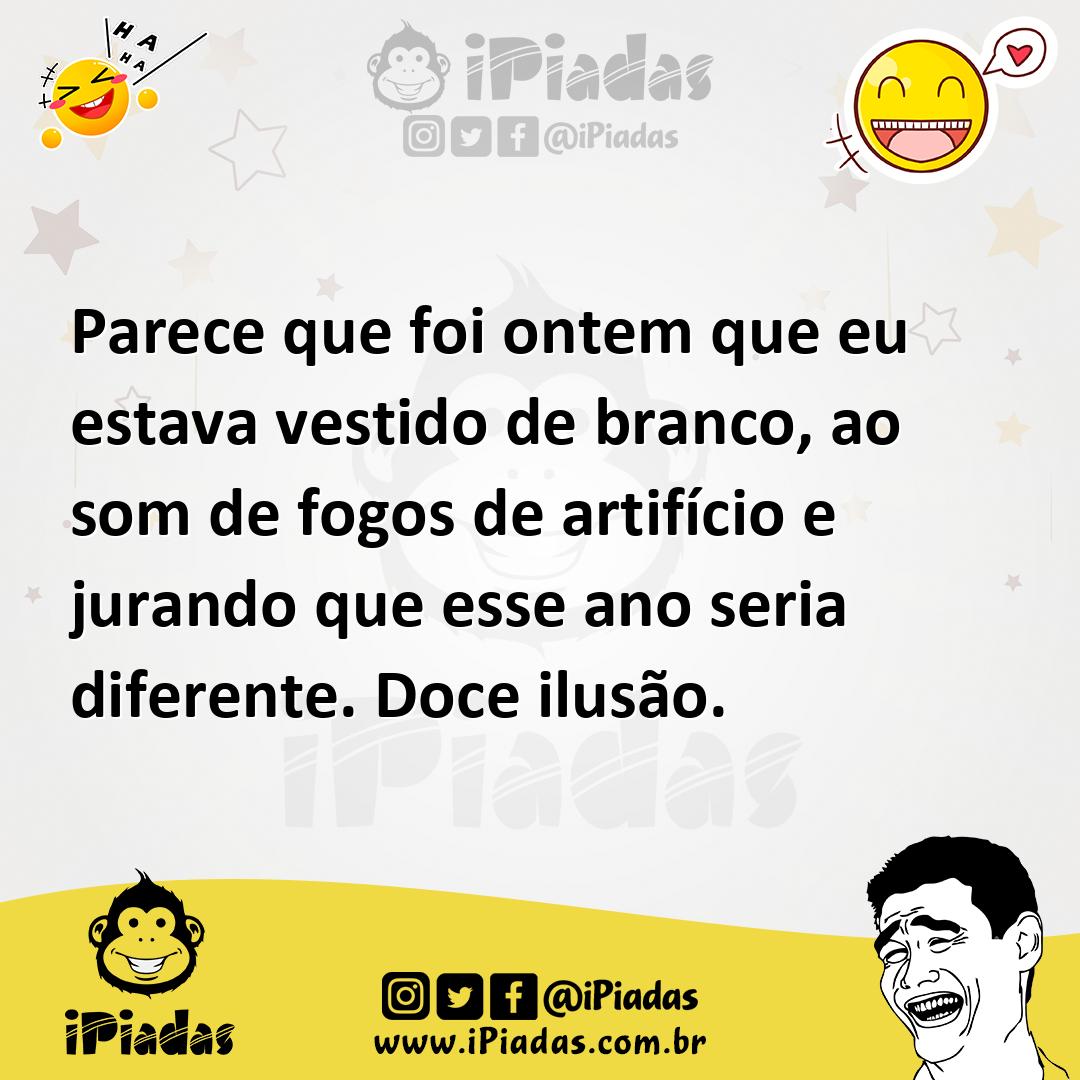 Ilustração de Parece que foi ontem que eu estava vestido de branco, ao som de fogos... no iPiadas