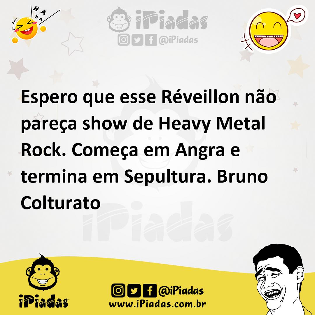 Ilustração de Espero que esse Réveillon não pareça show de Heavy Metal Rock. Começa... no iPiadas