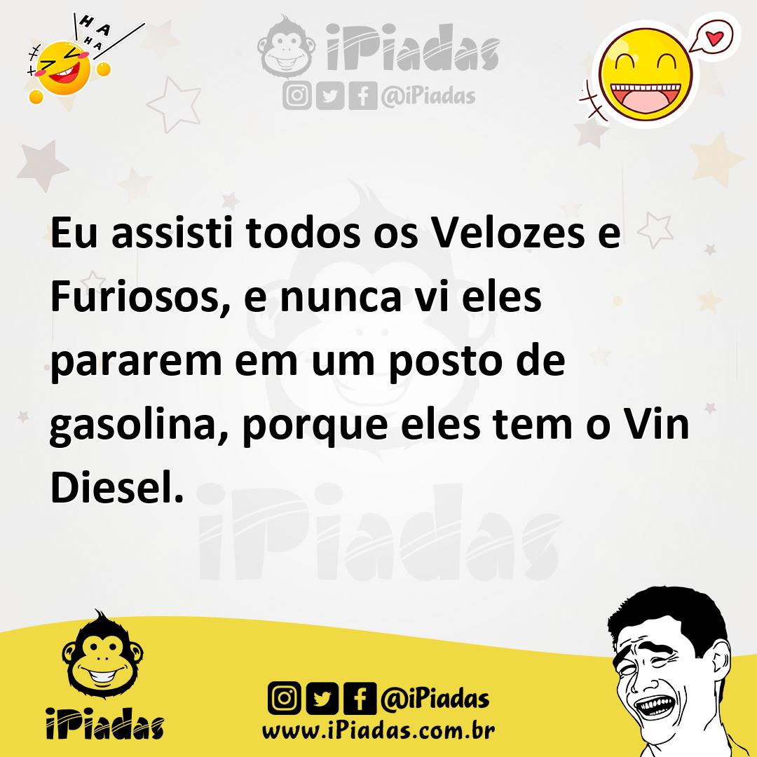 Ilustração de Eu assisti todos os Velozes e Furiosos, e nunca vi eles pararem em um... no iPiadas