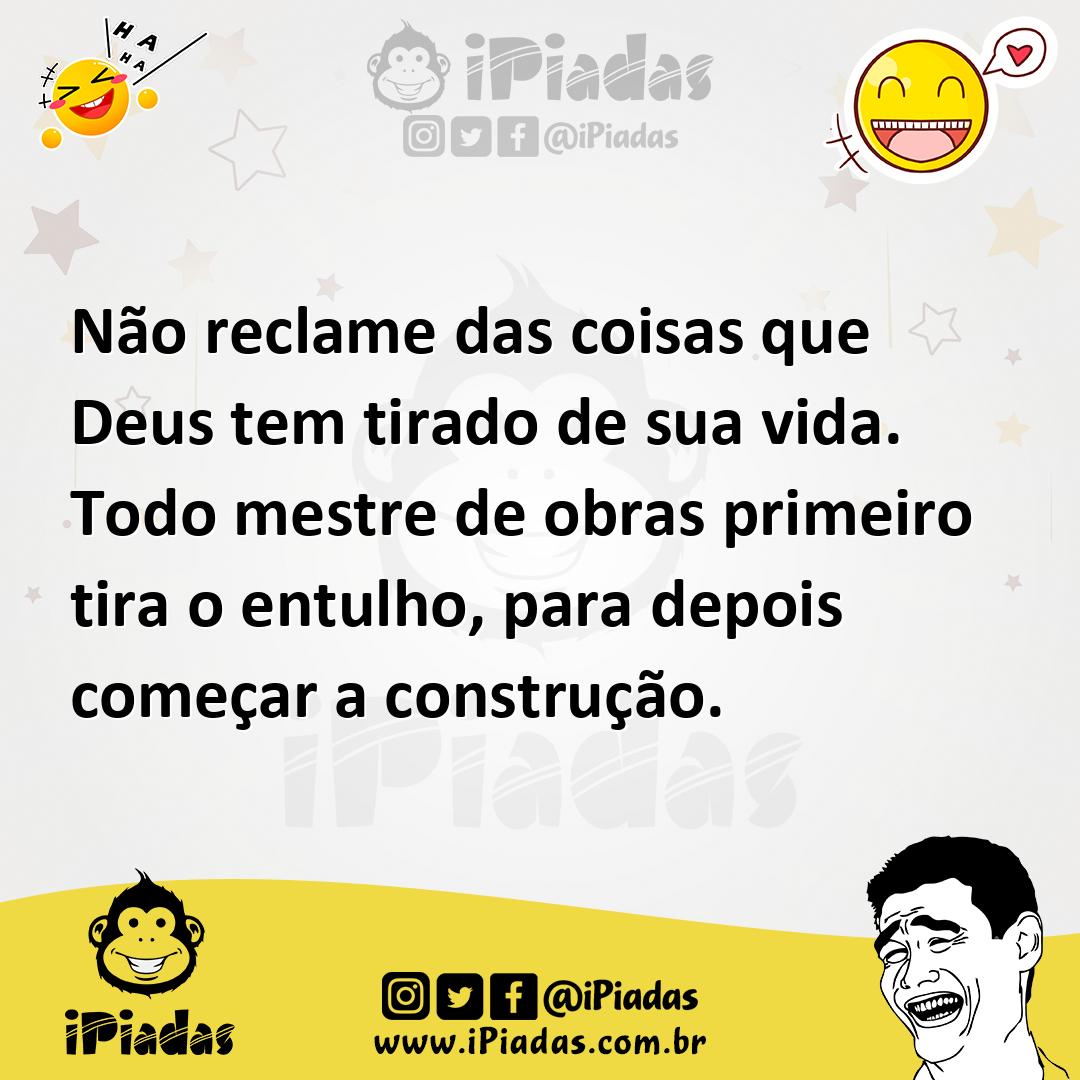 Ilustração de Não reclame das coisas que Deus tem tirado de sua vida. Todo mestre de... no iPiadas