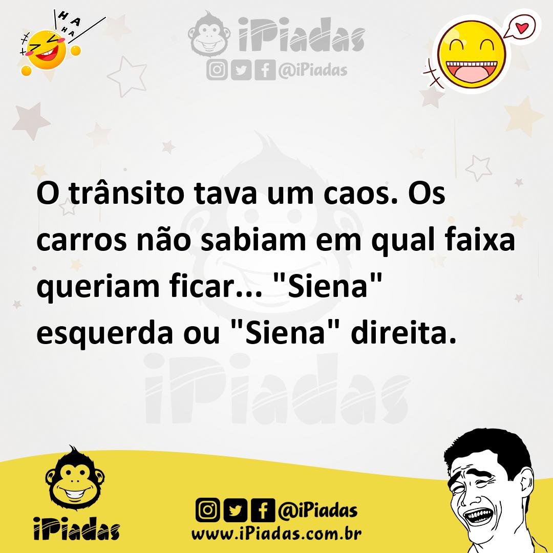 Ilustração de O trânsito tava um caos. Os carros não sabiam em qual faixa queriam fi... no iPiadas
