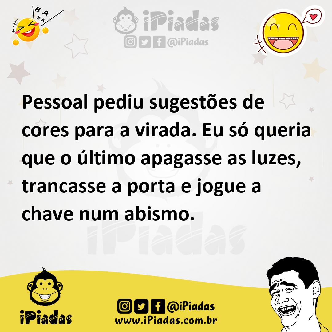Ilustração de Pessoal pediu sugestões de cores para a virada. Eu só queria que o últ... no iPiadas