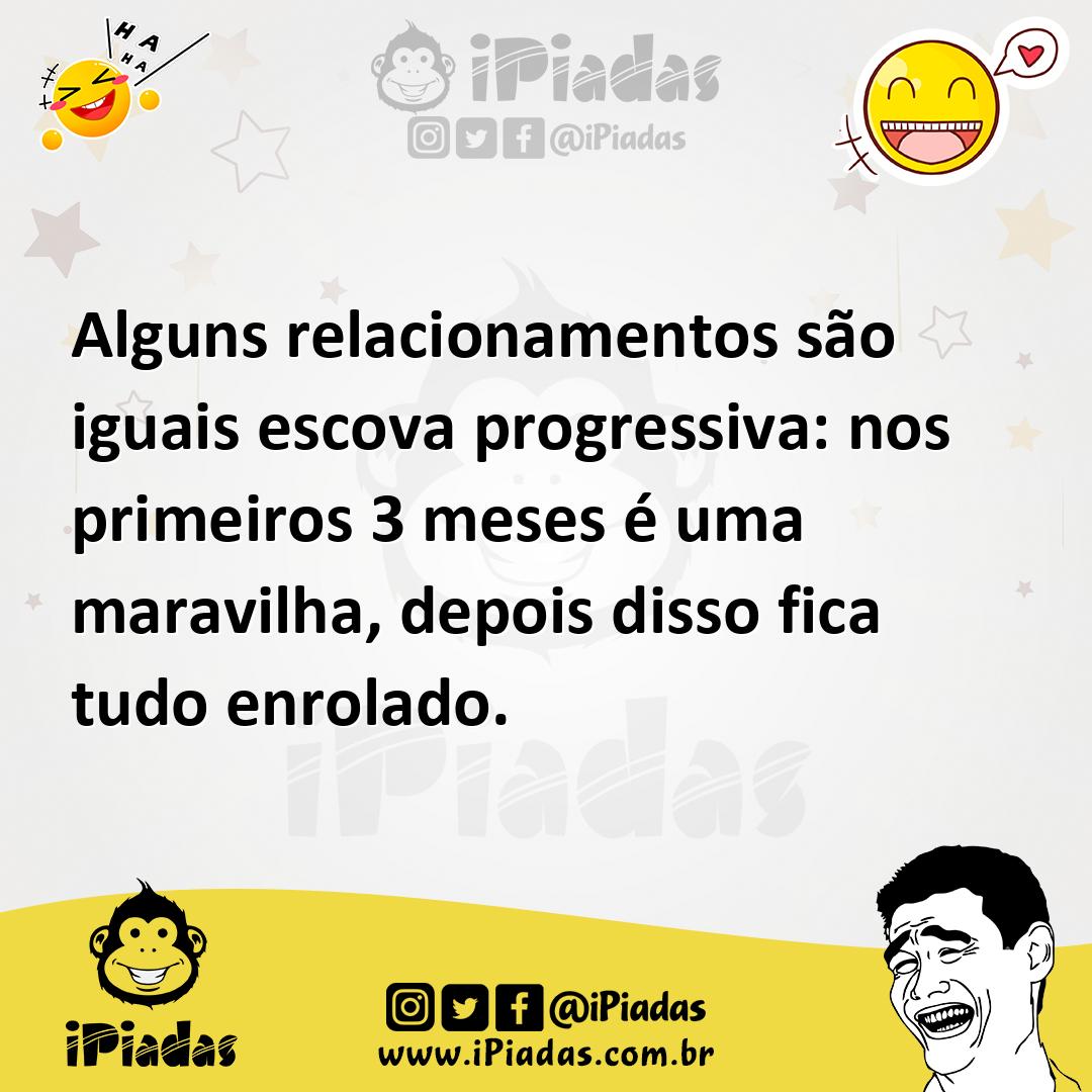 Ilustração de Alguns relacionamentos são iguais escova progressiva: nos primeiros 3... no iPiadas
