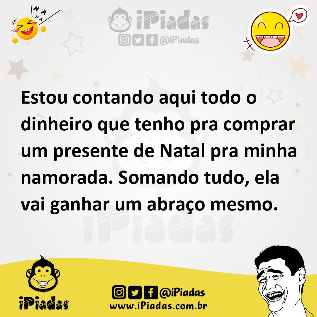 Ilustração de Estou contando aqui todo o dinheiro que tenho pra comprar um presente... no iPiadas