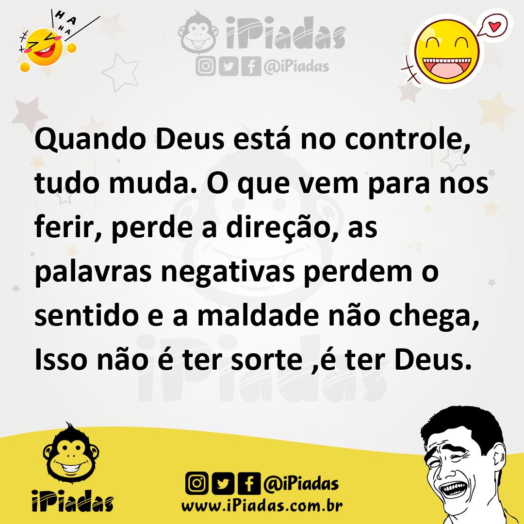 Ilustração de Quando Deus está no controle, tudo muda. O que vem para nos ferir, per... no iPiadas