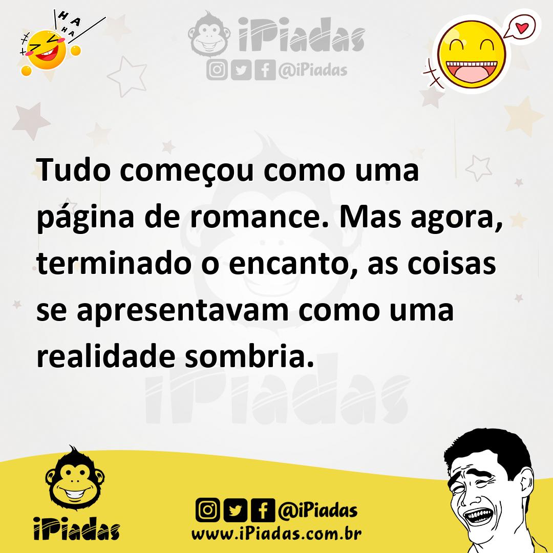 Ilustração de Tudo começou como uma página de romance. Mas agora, terminado o encant... no iPiadas