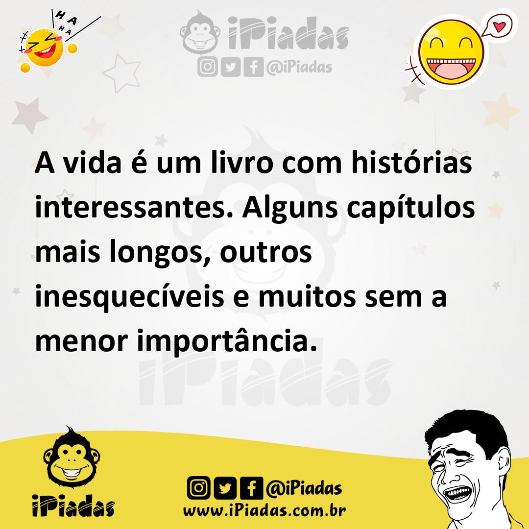 Ilustração de A vida é um livro com histórias interessantes. Alguns capítulos mais l... no iPiadas