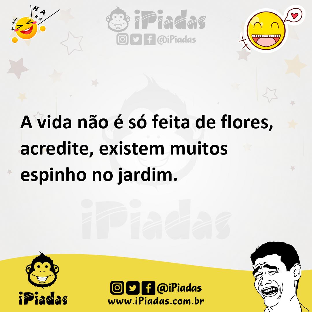 Ilustração de A vida não é só feita de flores, acredite, existem muitos espinho no j... no iPiadas