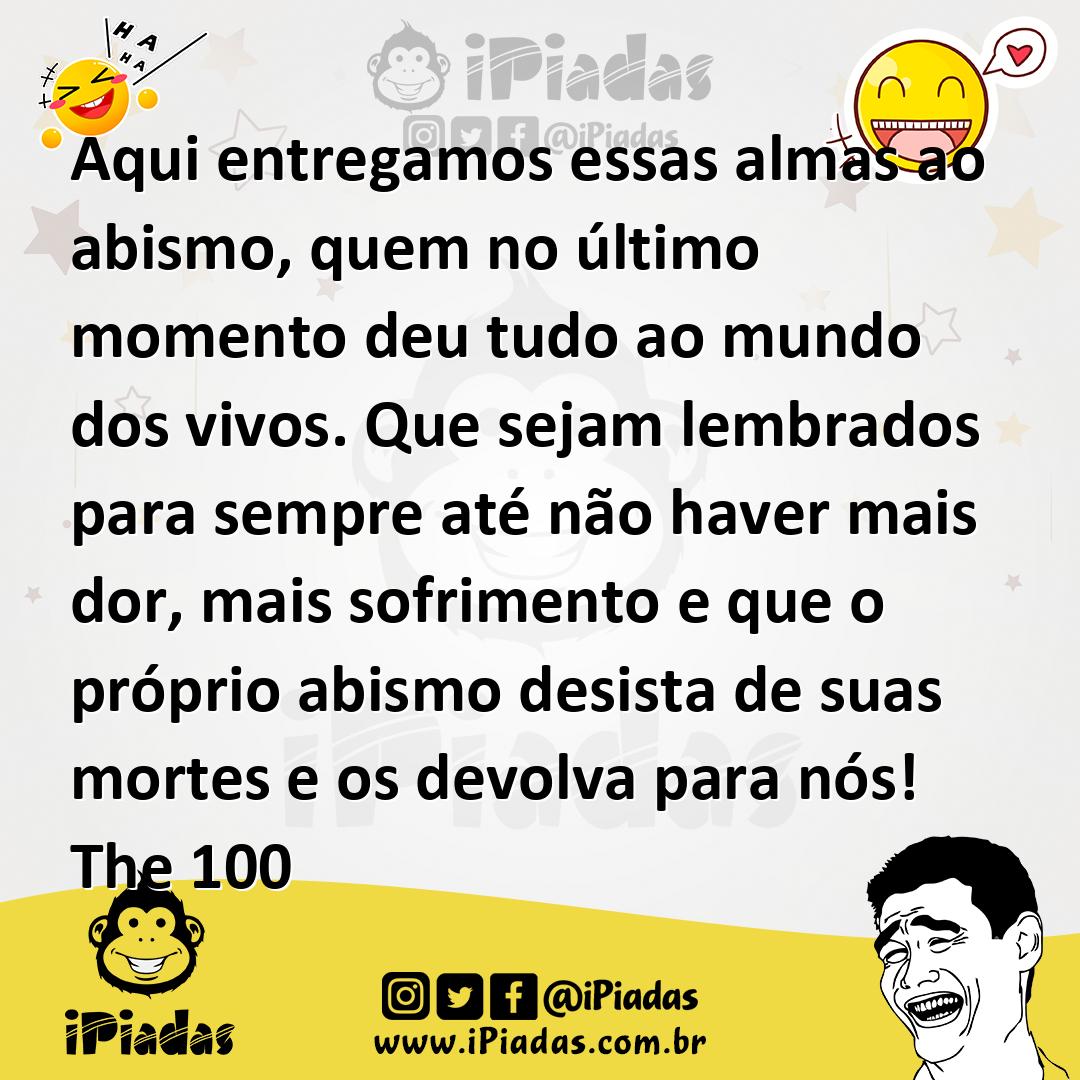 Ilustração de Aqui entregamos essas almas ao abismo, quem no último momento deu tudo... no iPiadas