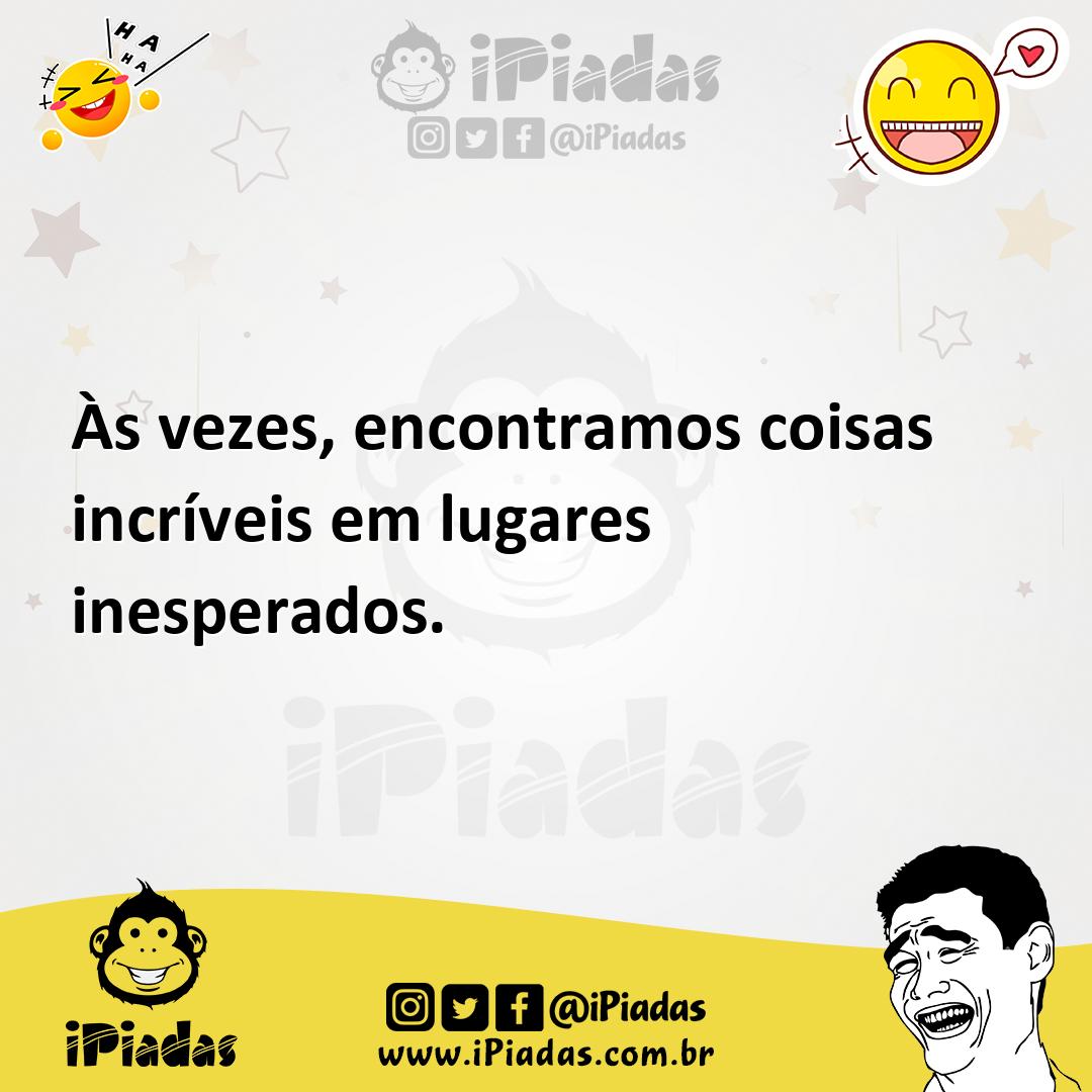 Ilustração de Às vezes, encontramos coisas incríveis em lugares inesperados. no iPiadas