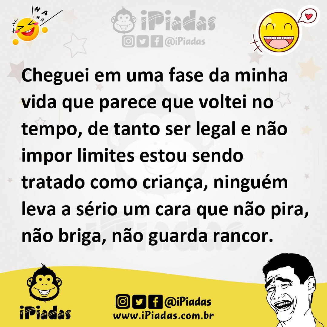Ilustração de Cheguei em uma fase da minha vida que parece que voltei no tempo, de t... no iPiadas