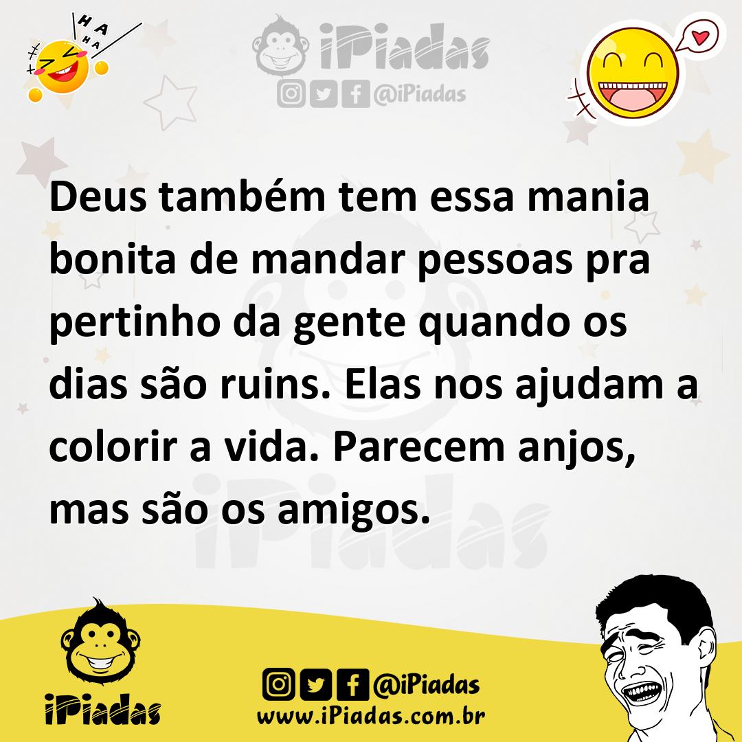Ilustração de Deus também tem essa mania bonita de mandar pessoas pra pertinho da ge... no iPiadas