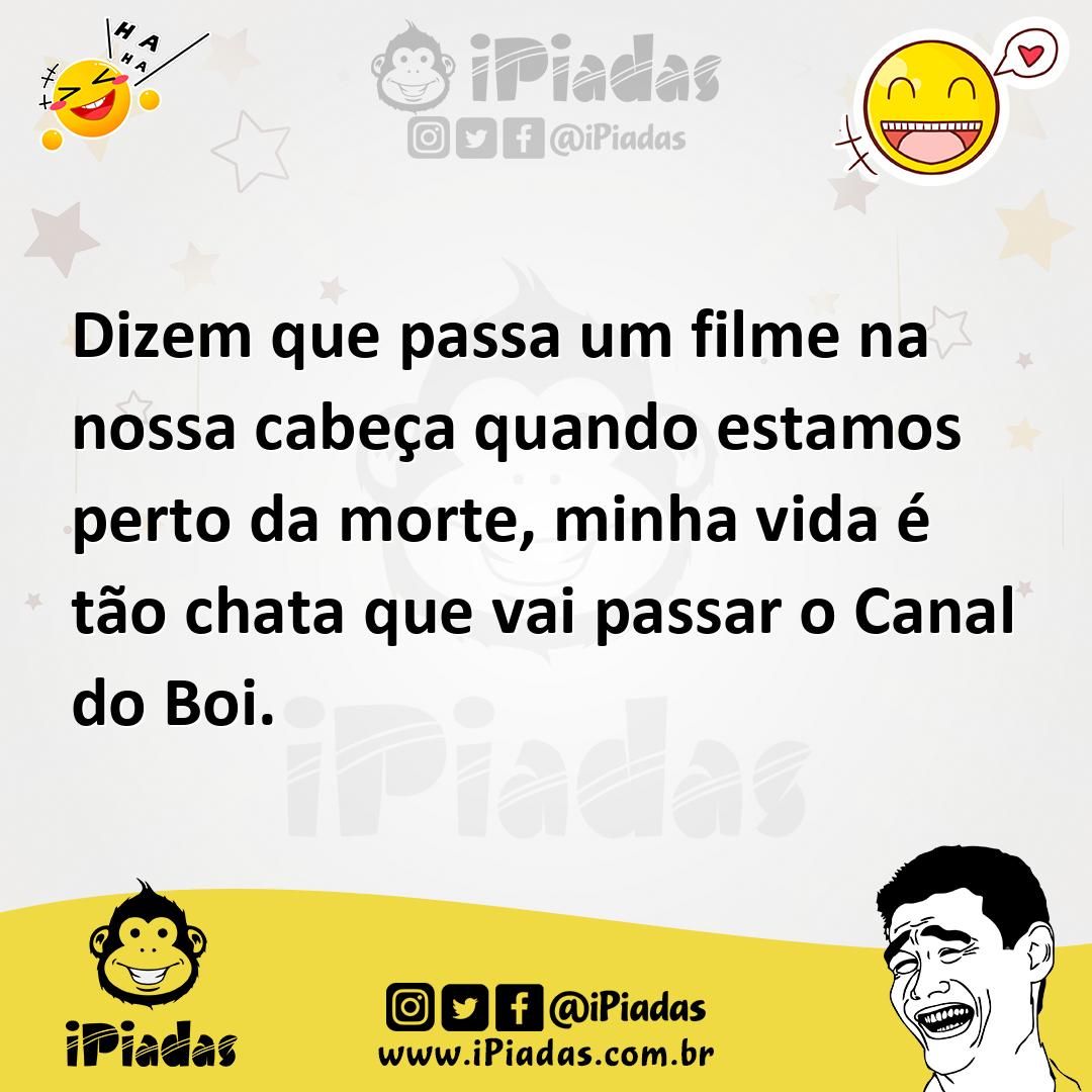 Ilustração de Dizem que passa um filme na nossa cabeça quando estamos perto da morte... no iPiadas